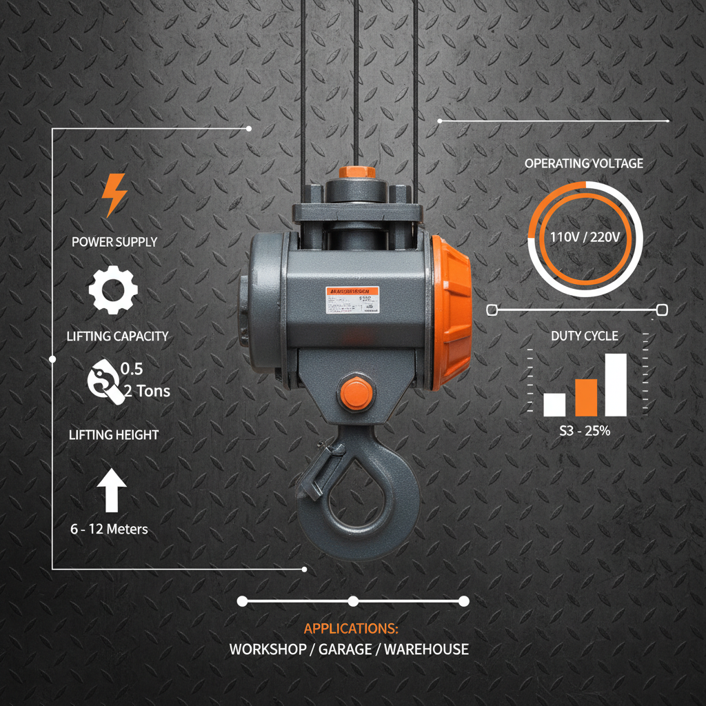Single phase electric hoist