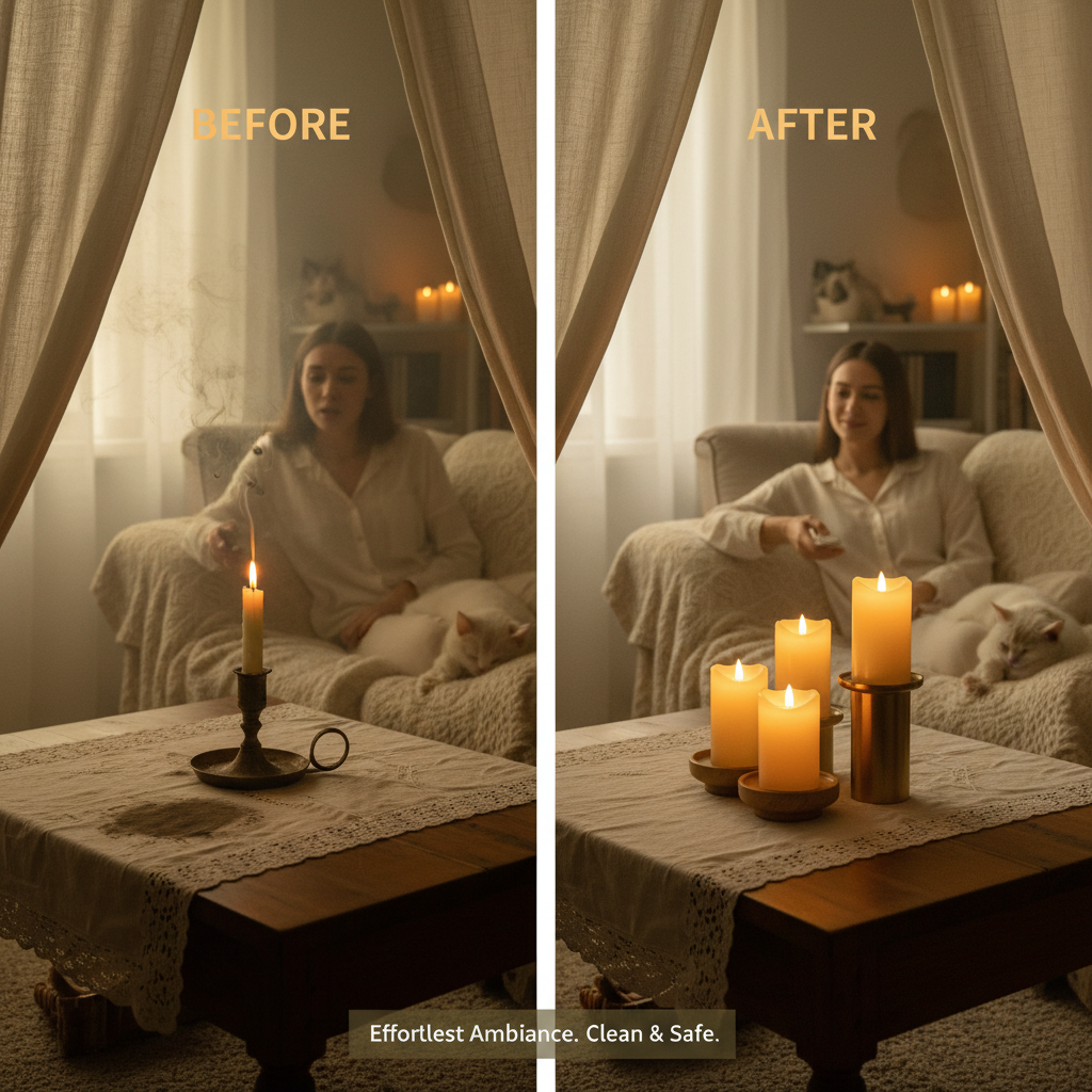 Elevate Your Ambience with Safe at home flameless candles