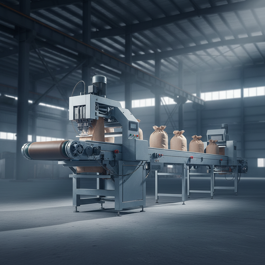 Industrial Bag Stitching Machine with Conveyor for Packaging