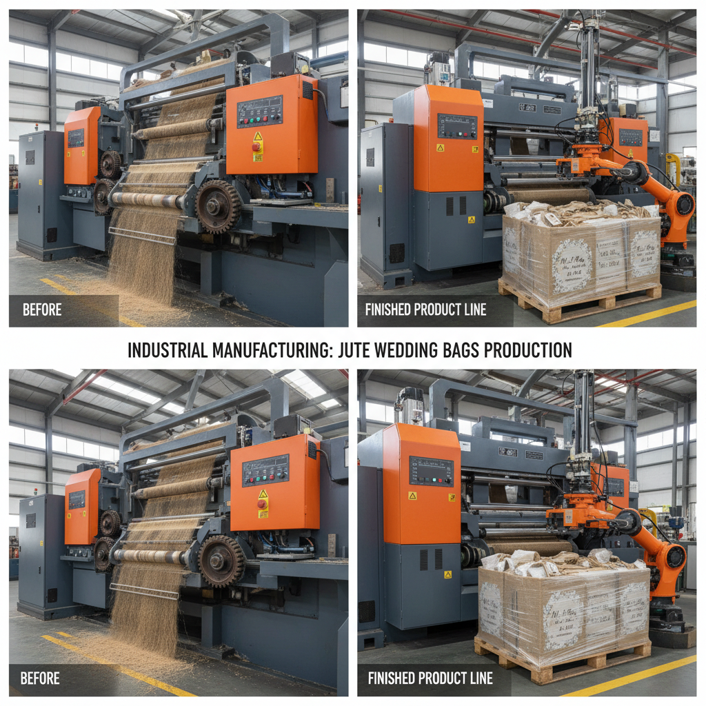 Elegant Wedding Jute Bags for Sustainable and Rustic Event Packaging