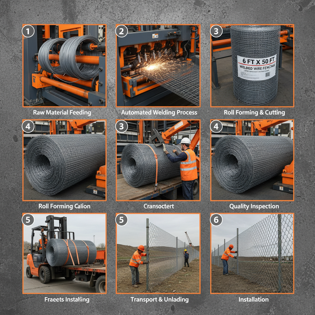 Durable 6 ft x 50 ft welded wire fencing for Security and Gardens