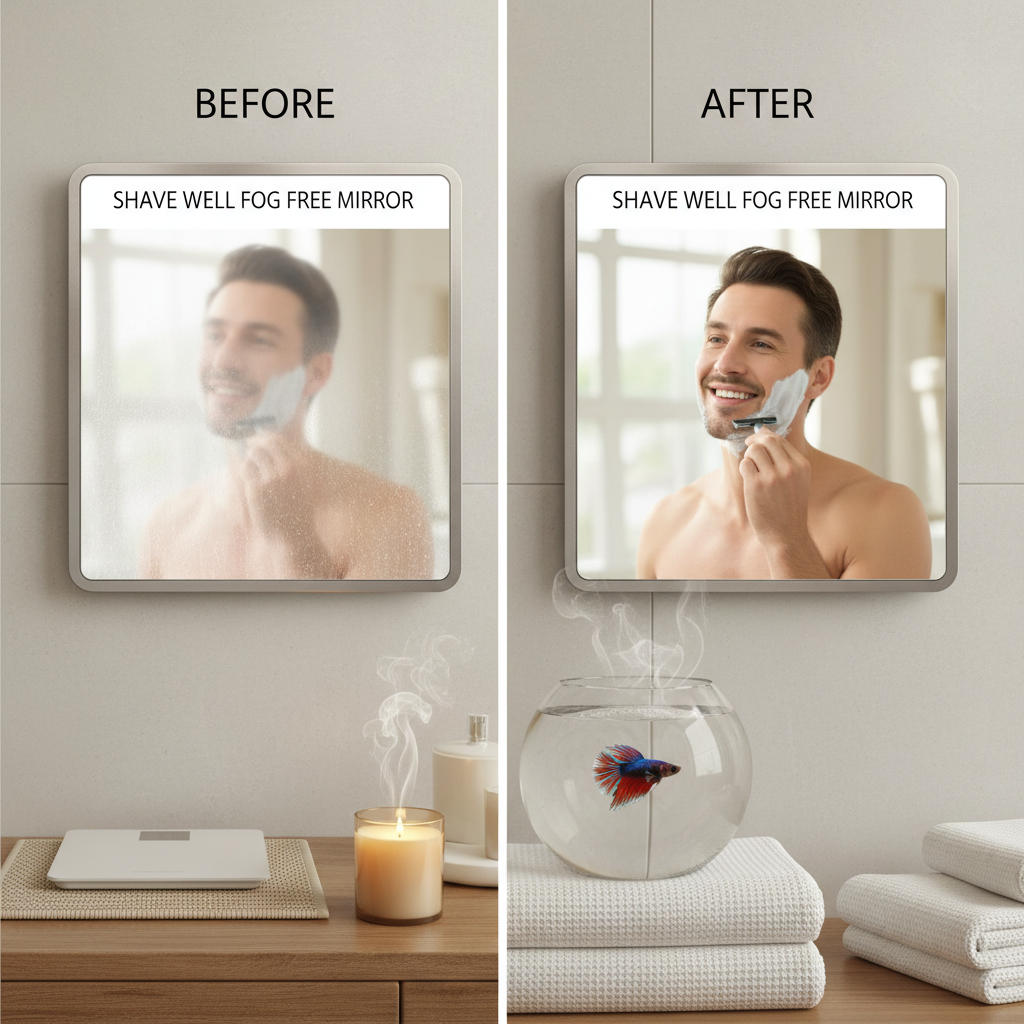 Precision Grooming with the Shave Well Fog Free Mirror Guide