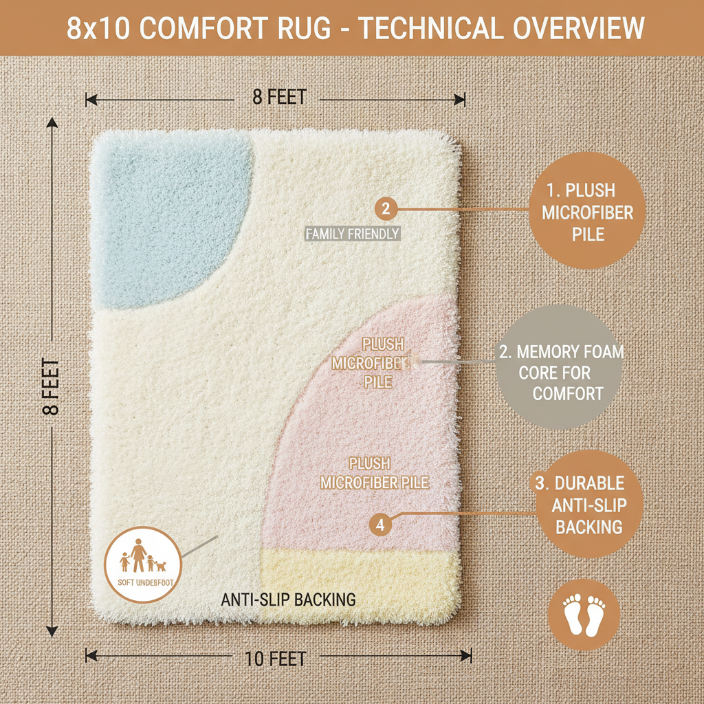 Transform Your Home Decor with a Luxurious 8x10 Fluffy Rug