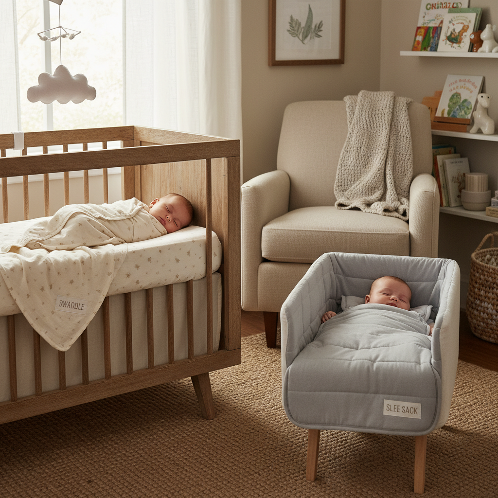 swaddle and sleep sack