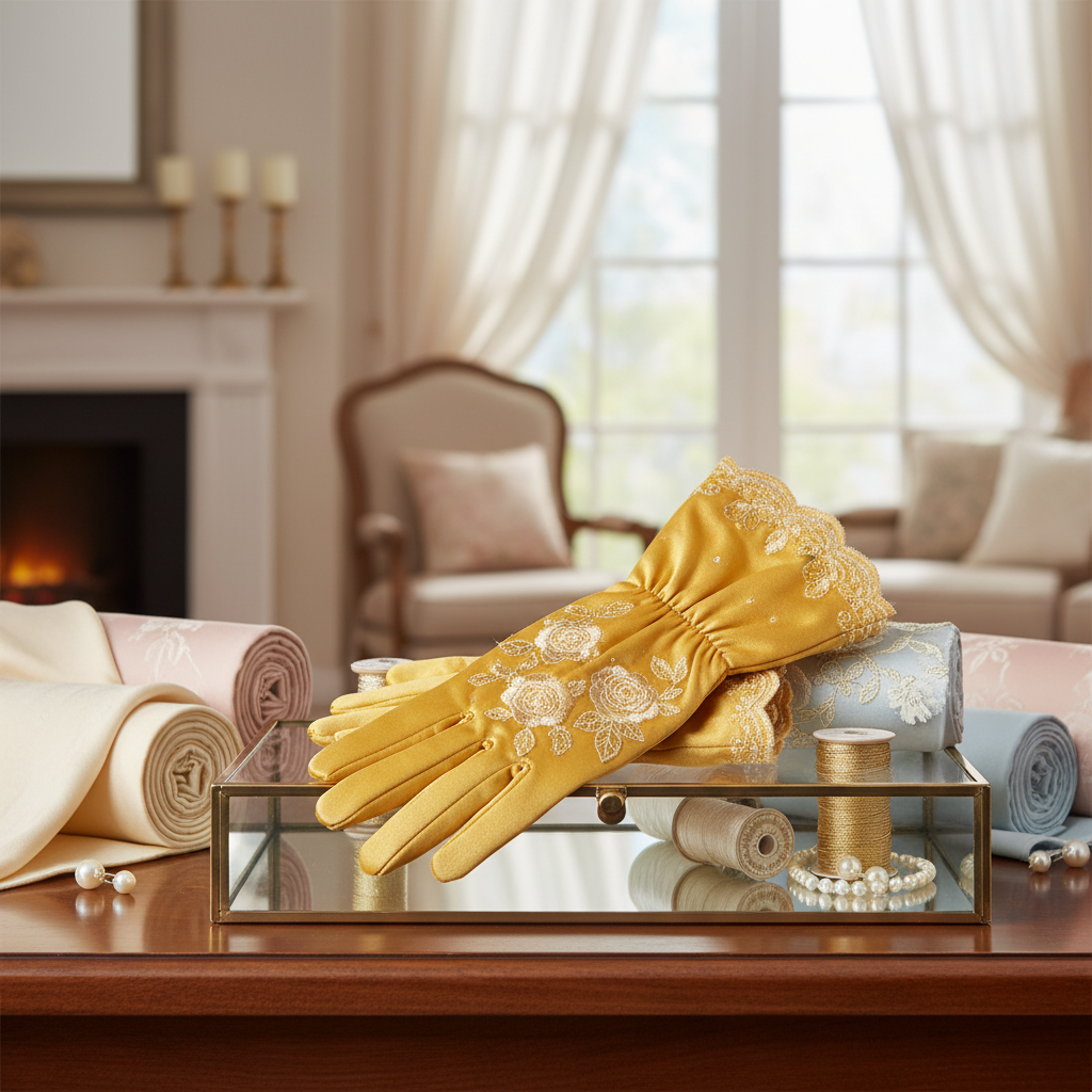 belle costume gloves