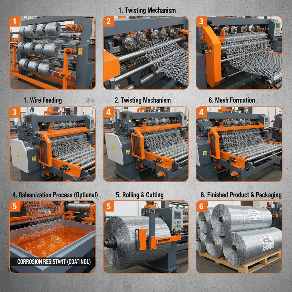 High Quality galvanized chicken wire mesh machine