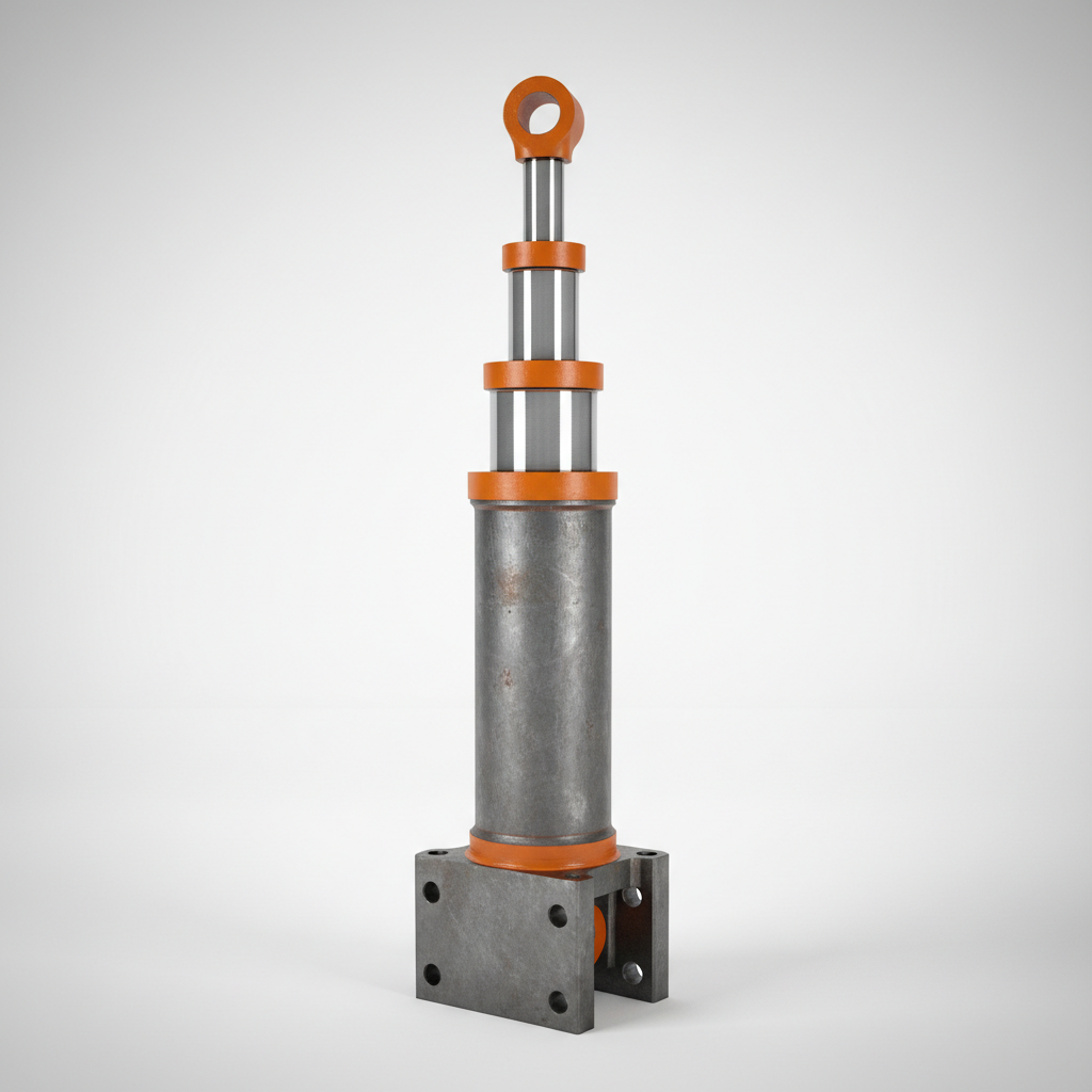 4 stage telescopic hydraulic cylinder