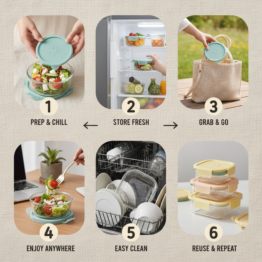 cute glass food storage containers