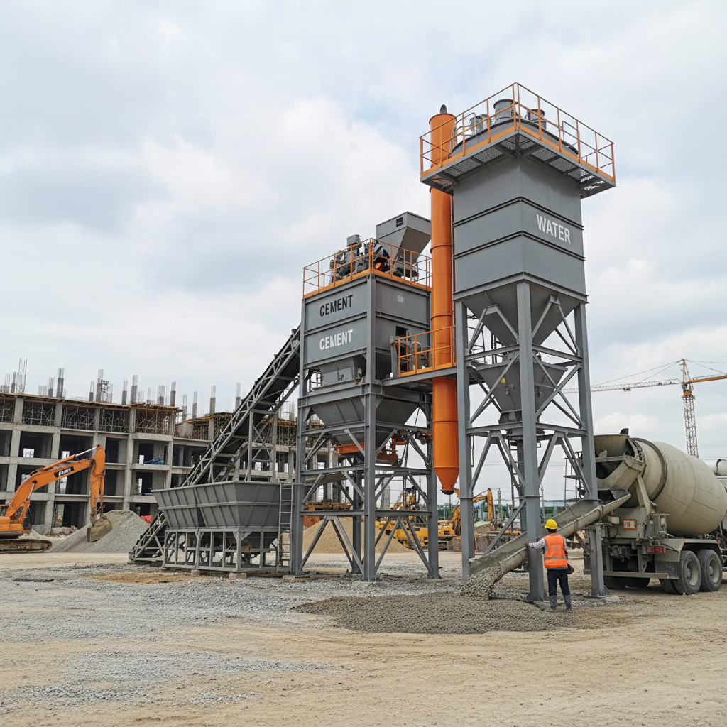 foundation-free fast-assemble concrete plant