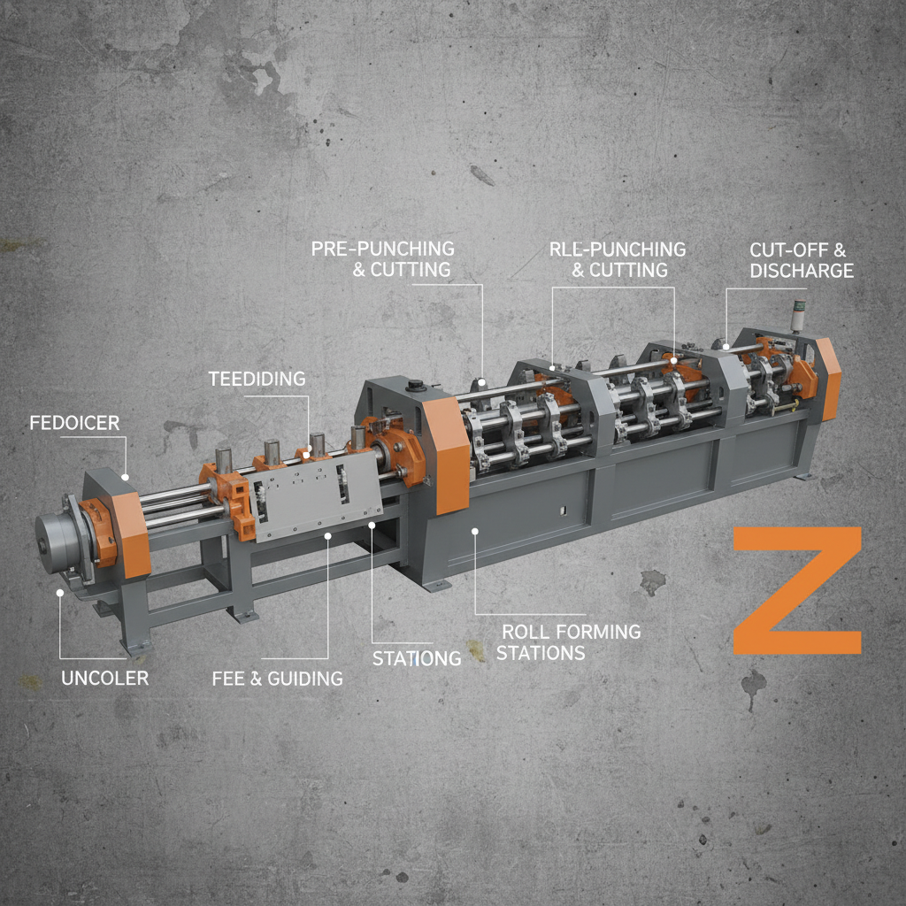 High Precision Customized Z Purlin Roll Forming Machine Guide