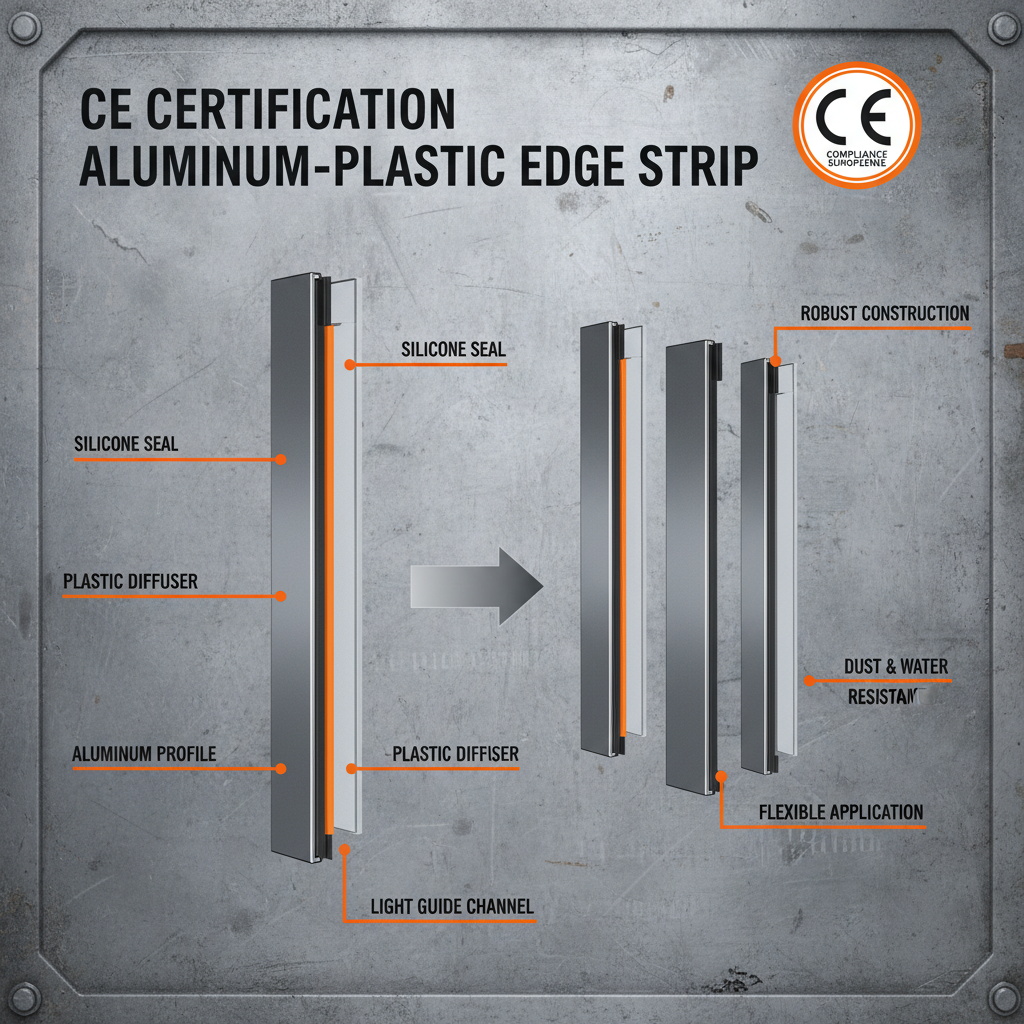 Premium ce certification aluminumplastic edge strip for Safety