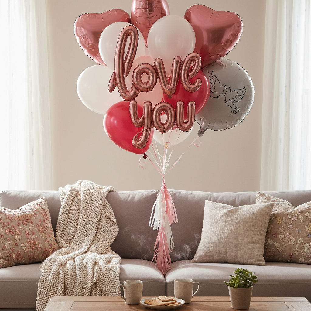 Romantic Valentines Day Balloon Arrangement Ideas for Your Partner