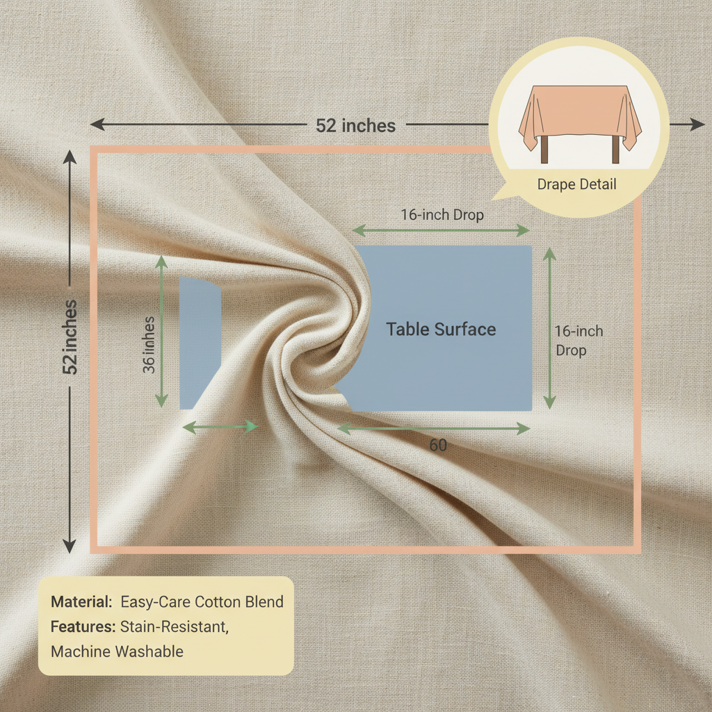 Enhance Your Dining Space with a 52 by 70 tablecloth