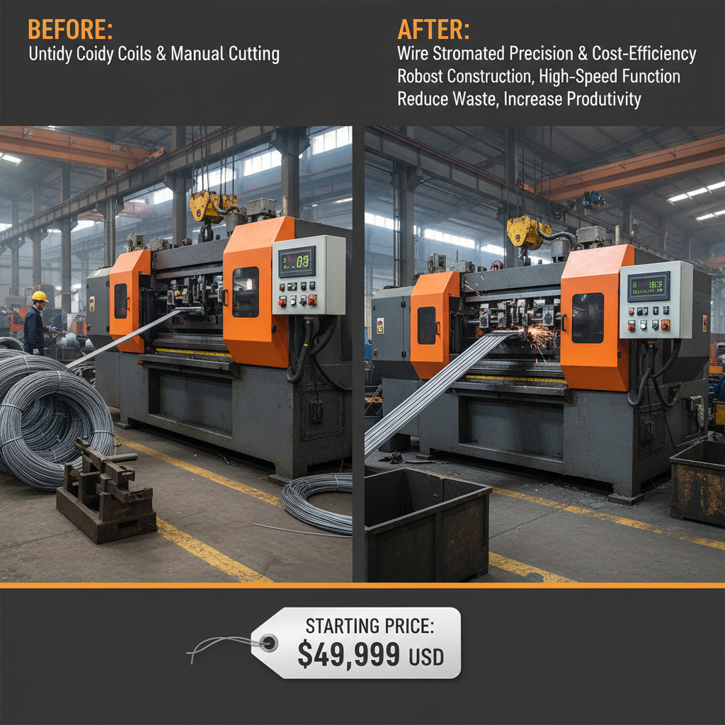 wire straightening and cutting machine price