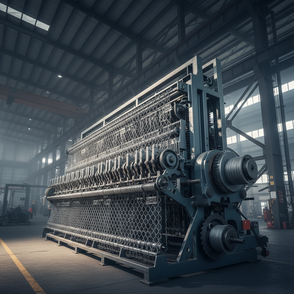 chain link fence weaving machine