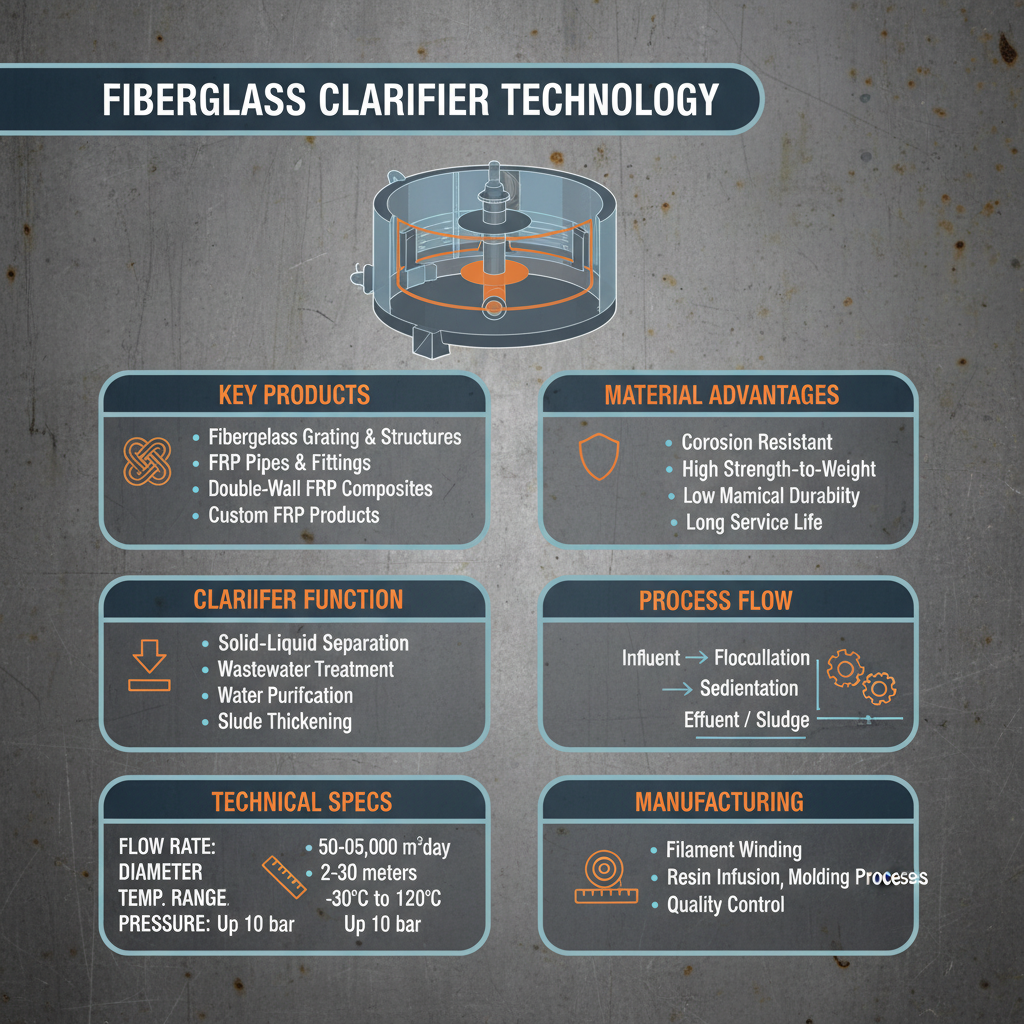 Industrial Fiberglass Clarifier for Efficient Wastewater Treatment
