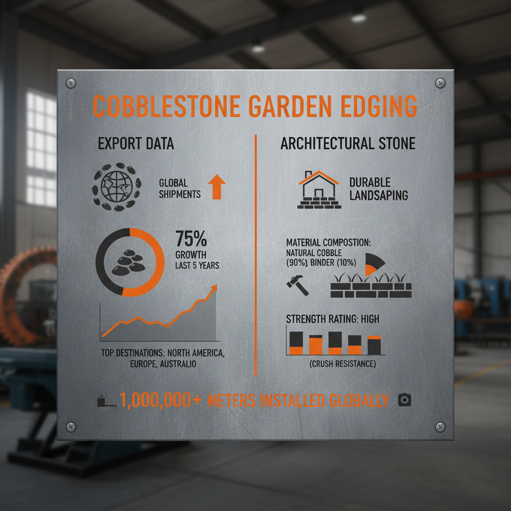 Modern Landscape Design with Durable cobblestone garden edging