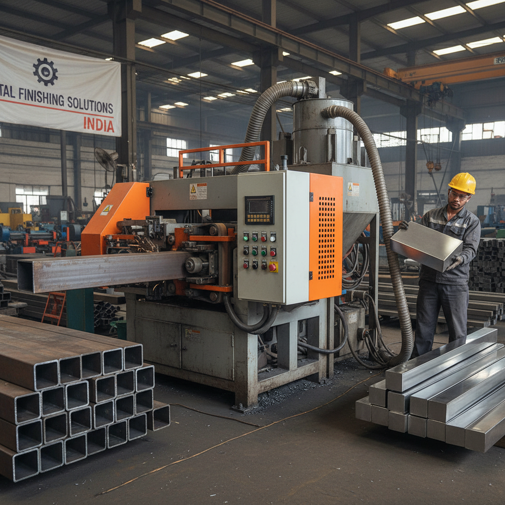 High Precision Square Pipe Polishing Machine India for Metal Finishing