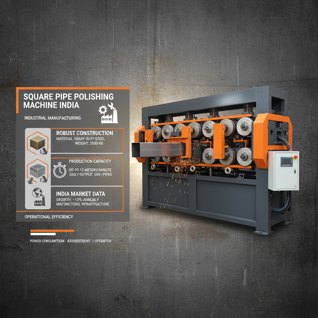 High Precision Square Pipe Polishing Machine India for Metal Finishing