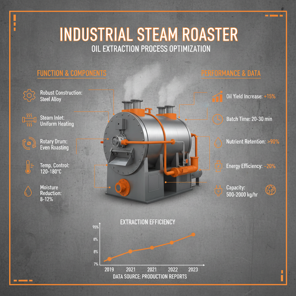 Industrial Steam Roaster for Efficient Oilseed Processing and Extraction