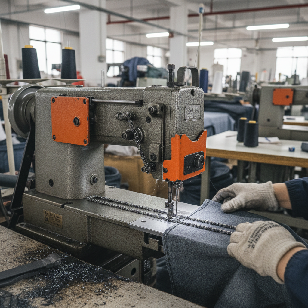 Industrial 2 needle chain stitch machine for Durable Garment Sewing