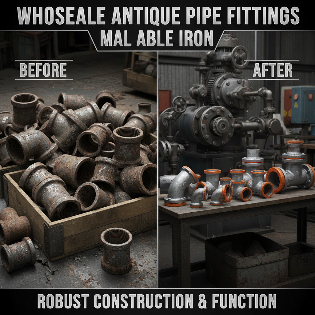 Premium wholesale antique pipe fittings malleable iron for Design