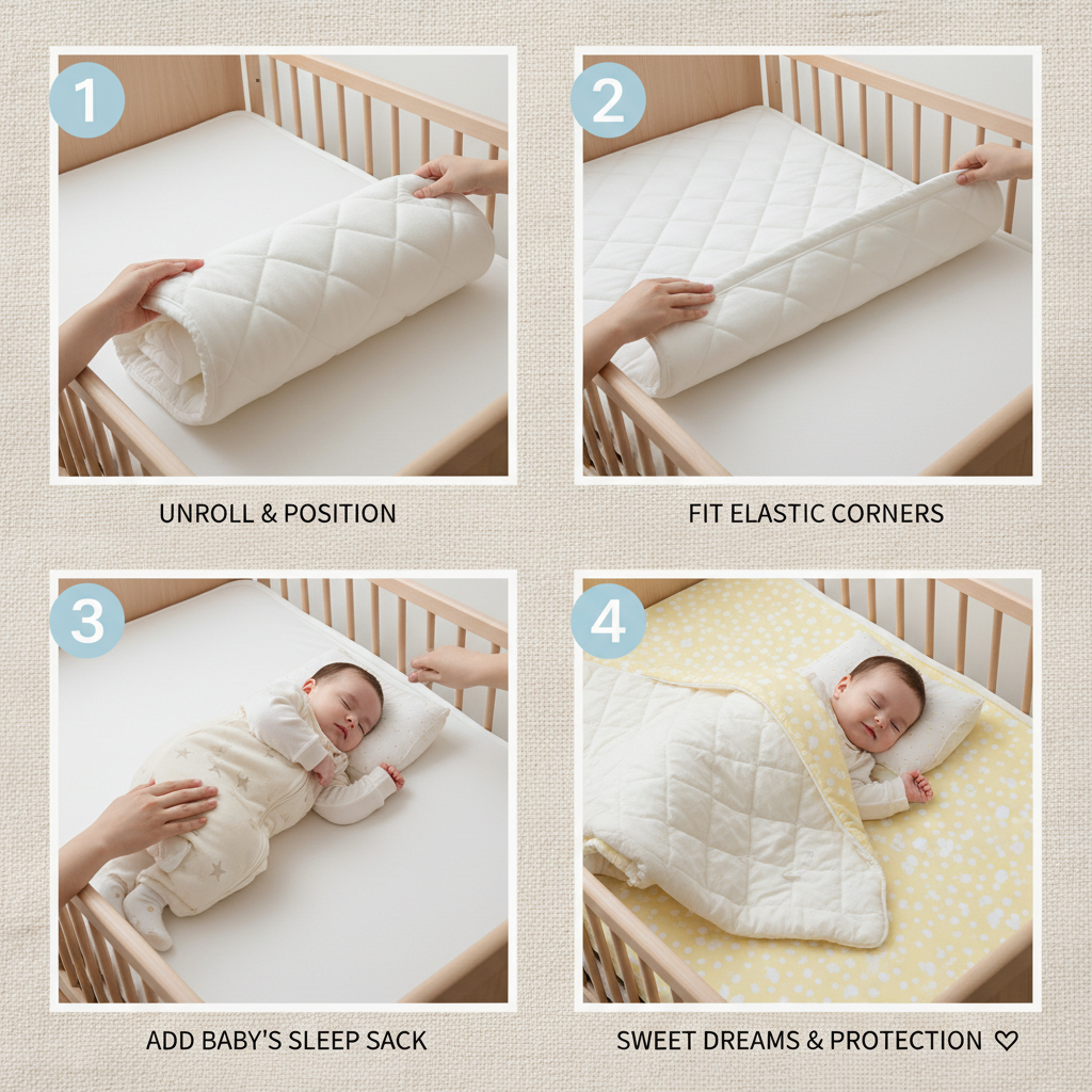 High Quality Baby Waterproof Mattress Protector for Infant Sleep