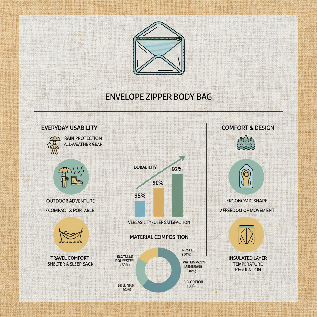 Professional Envelope Zipper Body Bag for Forensic Containment