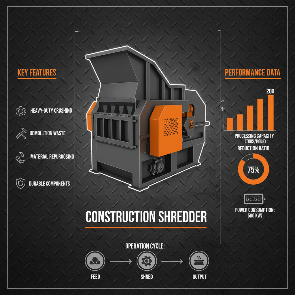 Industrial Construction Shredder for Sustainable Waste Management