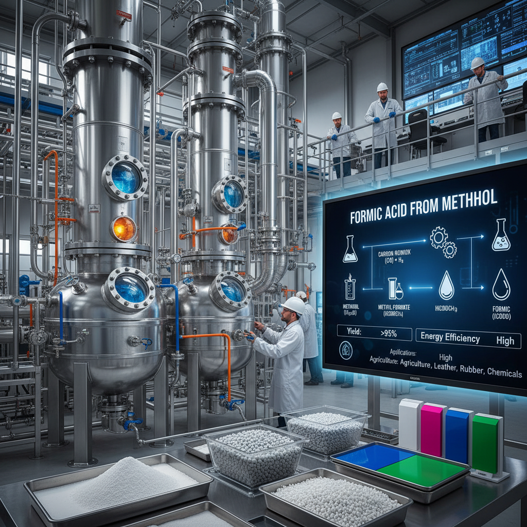 Industrial Production and Synthesis of Formic Acid from Methanol
