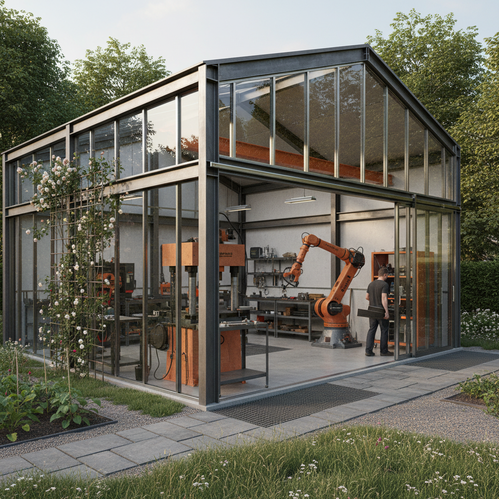 Modern Steel Garden Workshop Buildings for Professional Use