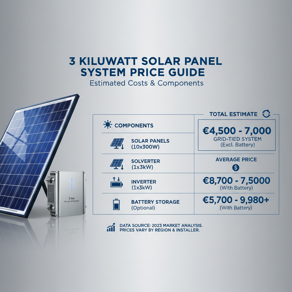 Comprehensive Guide to 3 kilowatt solar panel price and Costs