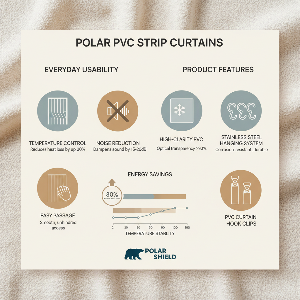 Industrial Polar PVC Strip Curtains for Cold Storage Thermal Control