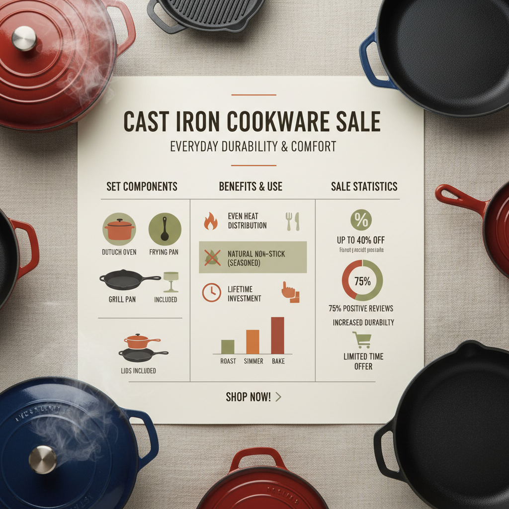 Premium Durable Cast Iron Cookware Sets on Sale for Your Kitchen