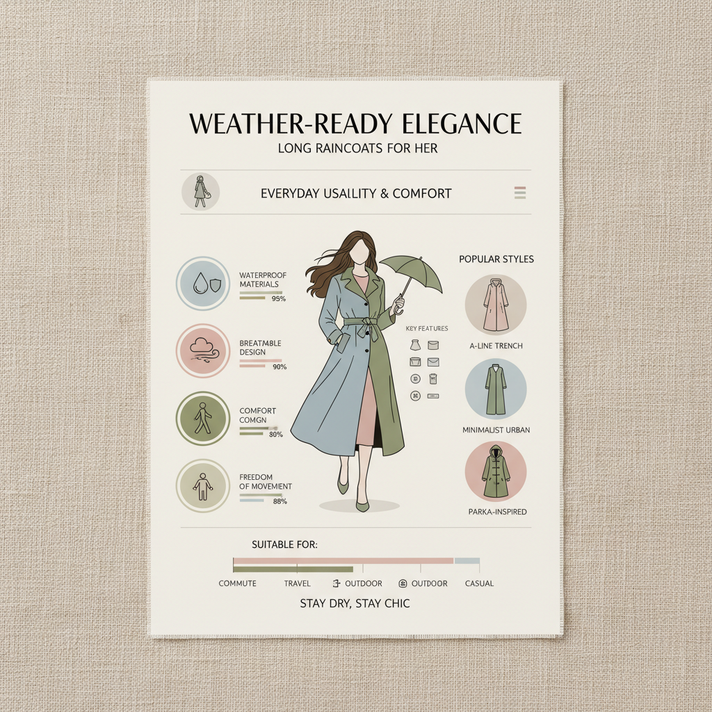 Premium Long Length Raincoats Ladies for Maximum Weather Protection