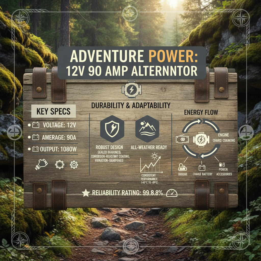 High Efficiency Alternator 12v 90 amp for Industrial Machinery