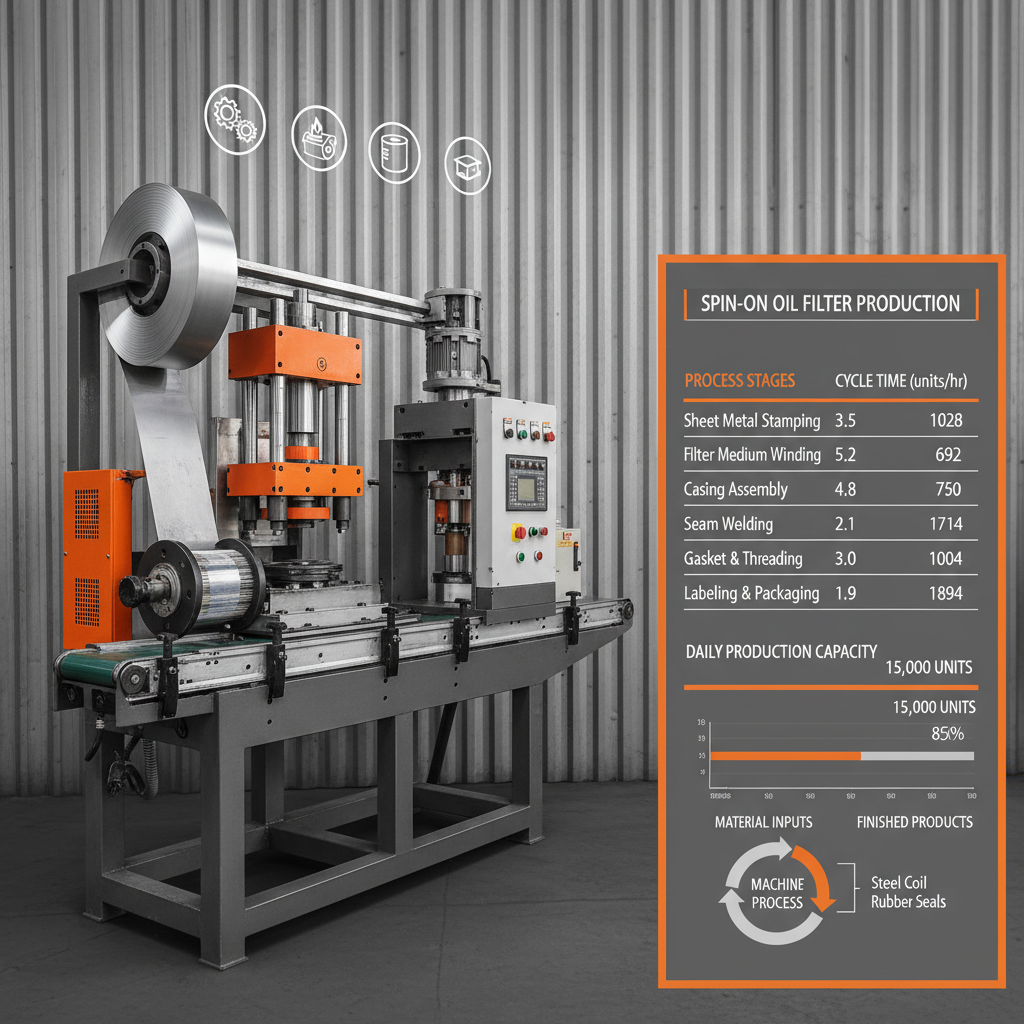 Advanced spinon oil filter making machine for Industrial Production