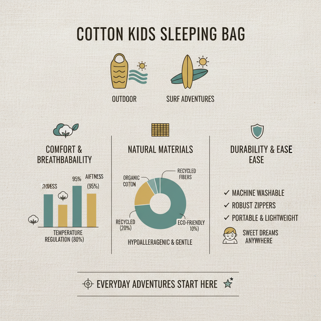 Premium Cotton Kids Sleeping Bag for Breathable and Safe Sleep