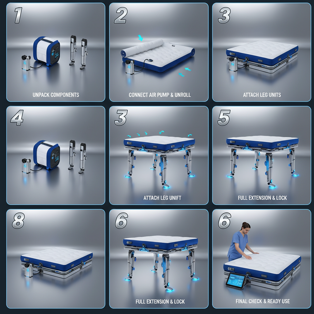 Medical Grade Blow Up Mattress with Legs for Patient Care