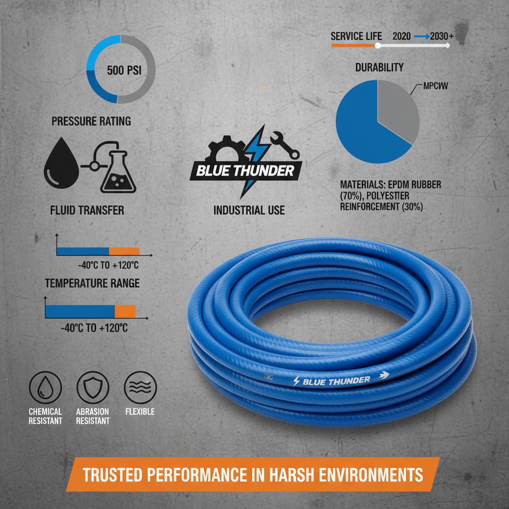Industrial Grade Blue Thunder Chemical Hose for Safe Fluid Transfer