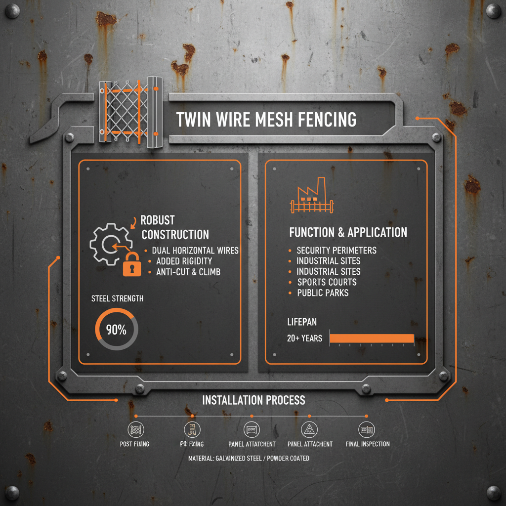 High Security Twin Wire Mesh Fencing for Perimeter Protection