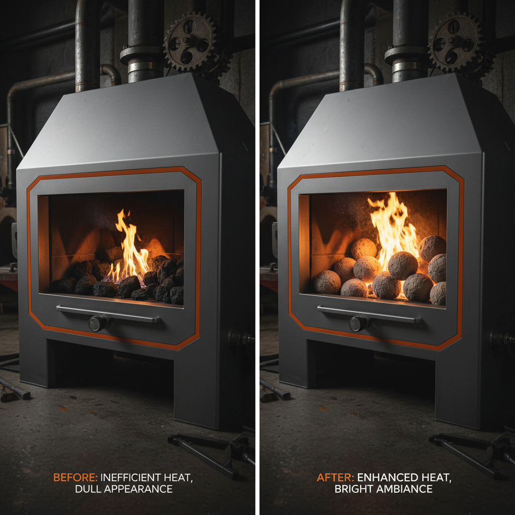 High Performance Ceramic Fireballs for Fireplace and Home Heating