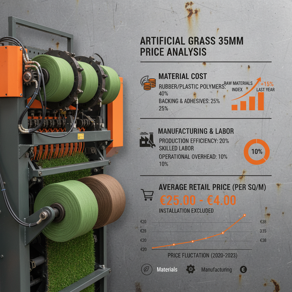 artificial grass 35mm price