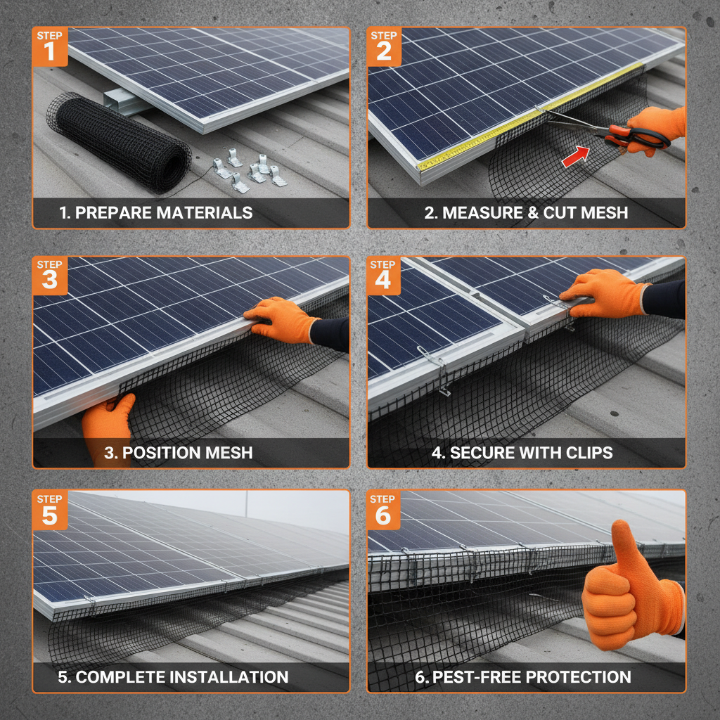 solar panels pigeon mesh