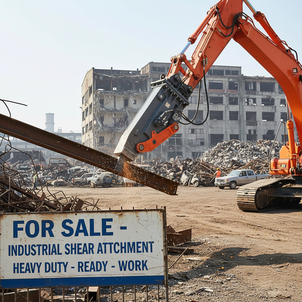 excavator shear attachment for sale