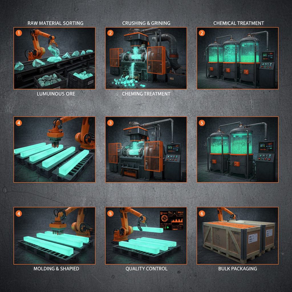 Wholesale long Glowing Luminous Stone