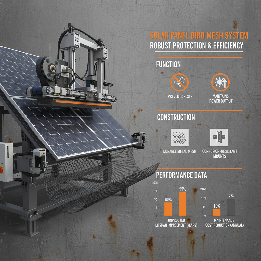 solar panels bird mesh