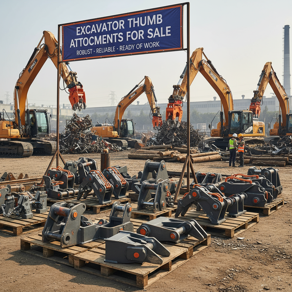 excavator thumb attachments for sale