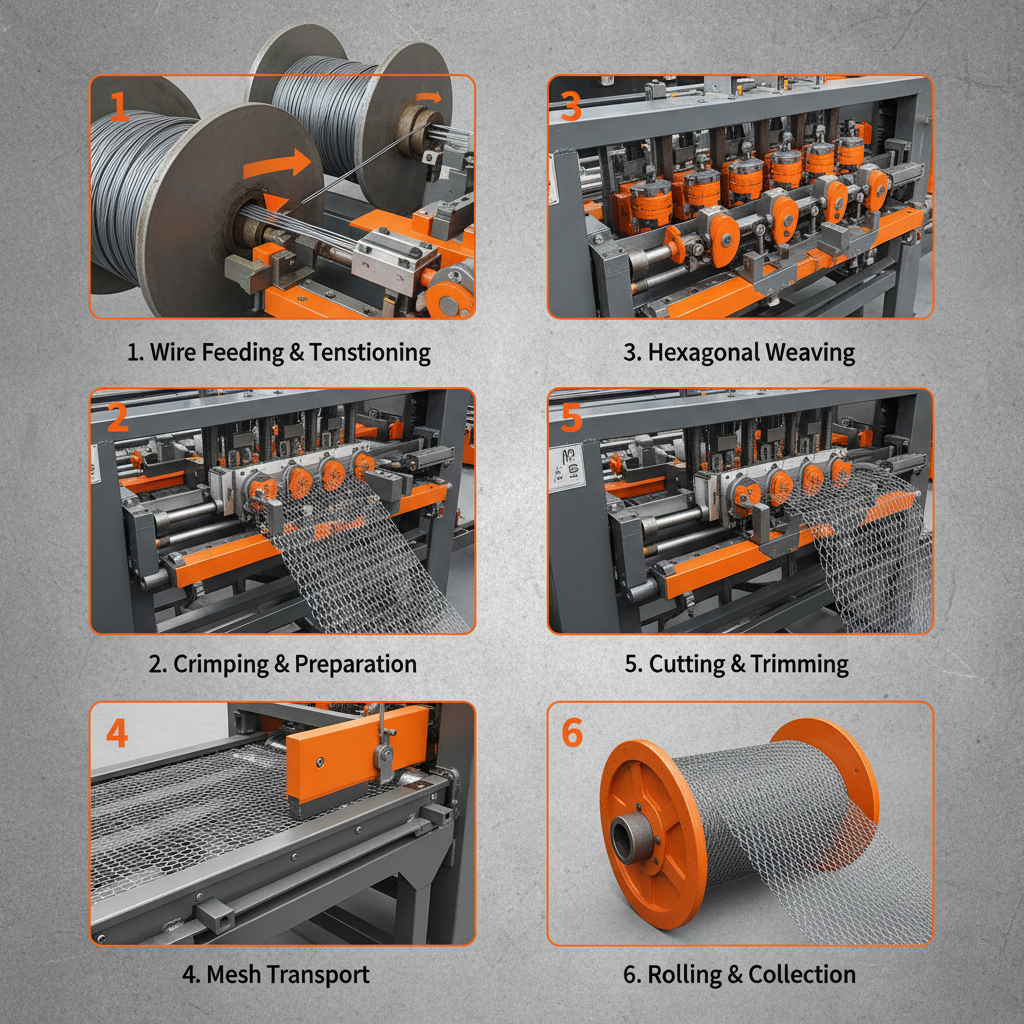 hexagonal wire mesh machine