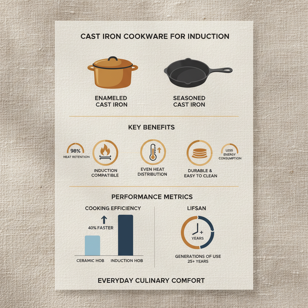 cast iron cookware for induction cooktop